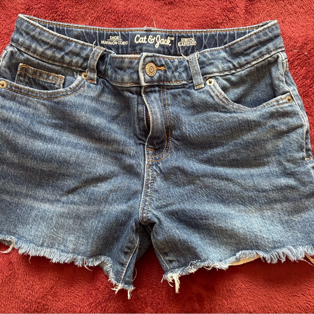 Cat & Jack Women's Frayed Hem Jean Shorts